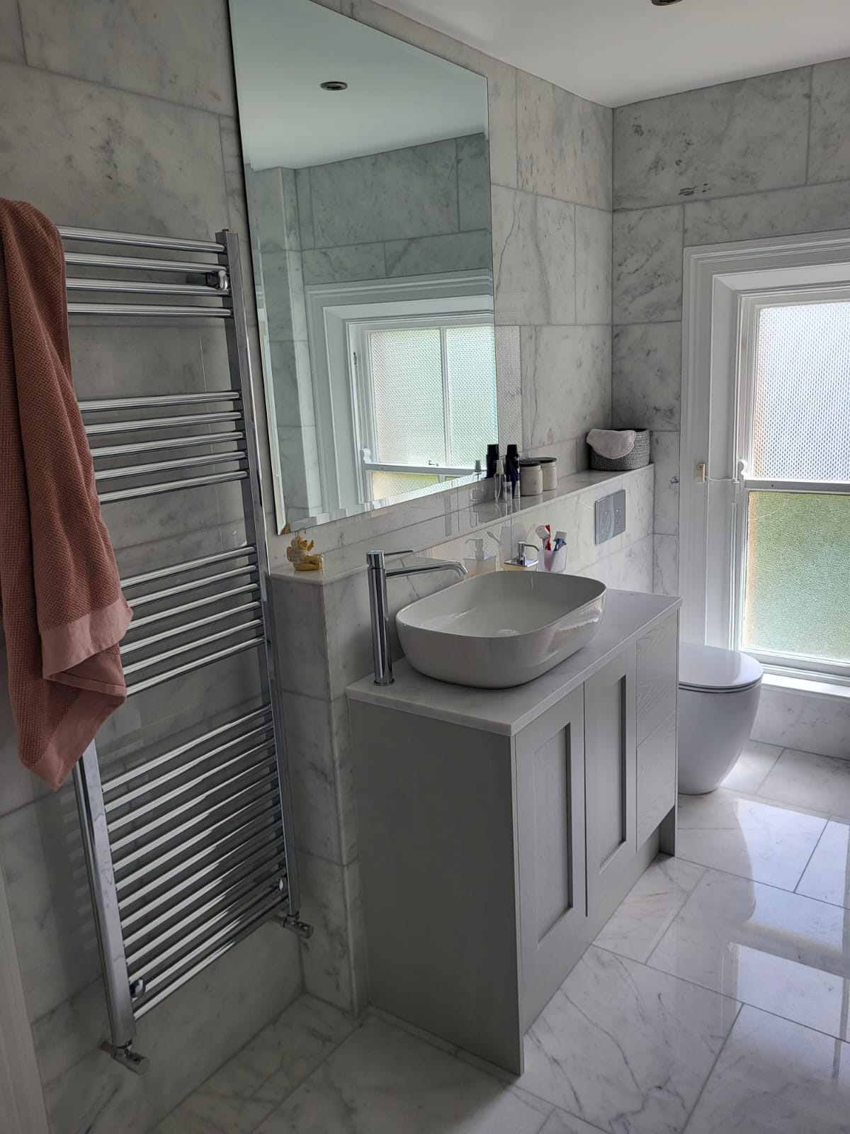 Bathroom installation works in progress