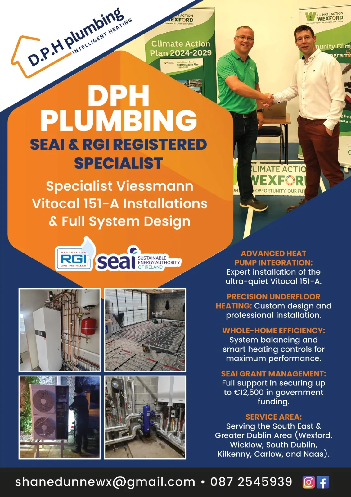 DPH Plumbing SEAI and RGI specialist flyer