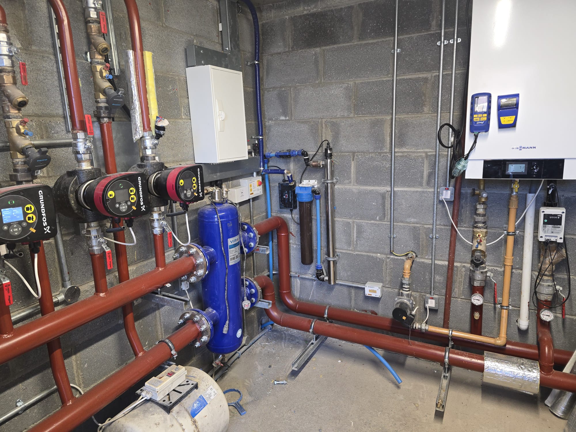 DPH technician carrying out specialist heating works