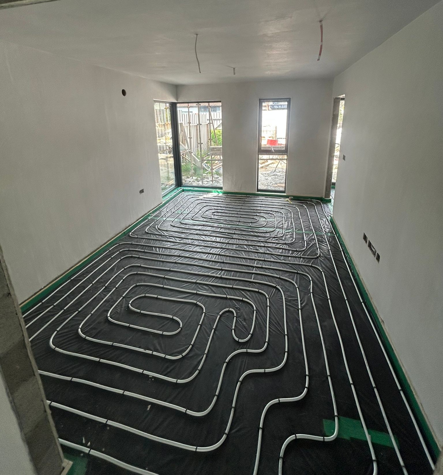 Large underfloor heating install in progress
